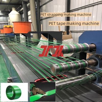 Línea de extrusión de fleje plástico de 9-32 mm con filtro grande de 3.5 m2 y control PLC