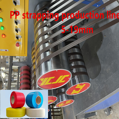 Línea de producción de flejes PP 5-19mm máquina flejadora PP inteligente con cambiador de pantalla automático