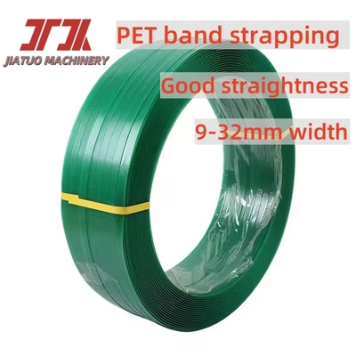 Cintas de poliéster de plástico Cintas para mascotas Cintas verdes negras Relieve para la industria de embalaje de madera
