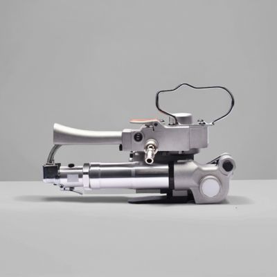 Máquina de fijación de PET y PP neumática portátil sin hebilla para paletas de madera de cartón grande