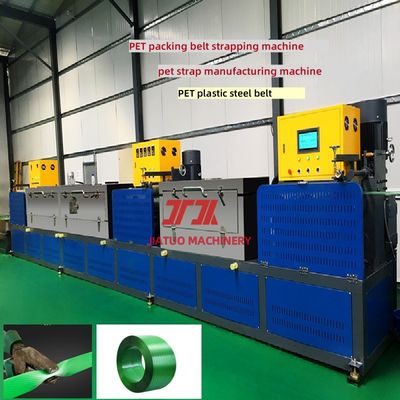 Máquina para fabricar flejes de PET de 9-25 mm, línea de producción de cintas de embalaje de PET con escamas de botella 100% PET