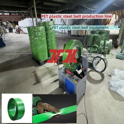 Máquina para fabricar flejes de PET de 9-25 mm, línea de producción de cintas de embalaje de PET con escamas de botella 100% PET
