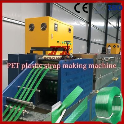 Máquina para fabricar flejes de PET de 9-25 mm, línea de producción de cintas de embalaje de PET con escamas de botella 100% PET