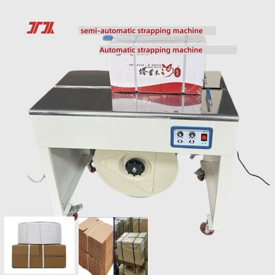 Máquina flejadora semiautomática de PP/PET, herramienta de flejado multifuncional de sobremesa