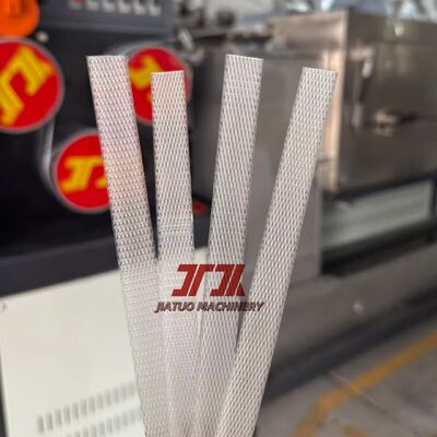 Cinta de fleje de PP de 5-12 mm blanca, fleje de embalaje de PP para usar con máquinas flejadoras automáticas