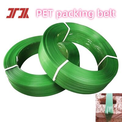 Banda de fleje PET de alta tensión de 9-32 mm con resistencia de 200-1000 kgf para máquinas automáticas