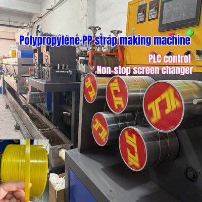 Máquina de fabricación de correas de PP controlada por PLC línea de producción de correas con materiales de PP 100% reciclados