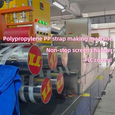 Máquina de producción de correas de PP de alta eficiencia con control PLC y cambio de pantalla automático 230-260 kg/h