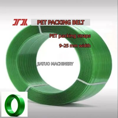 Cinta de PET de alta velocidad 19 mm verde para máquinas flejadoras neumáticas