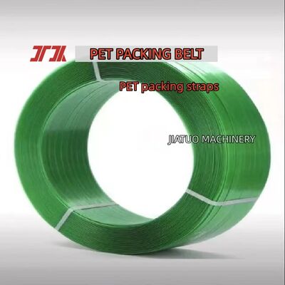 Cinturón de embalaje de PET verde de 16 mm para máquinas de embalaje neumáticas