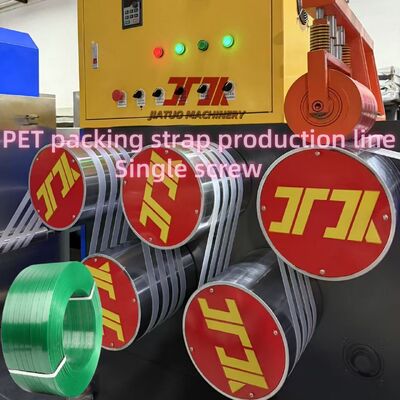 Máquina extrusora de flejes de PET de 9-32 mm con escamas de botellas de PET recicladas y control PLC totalmente automático