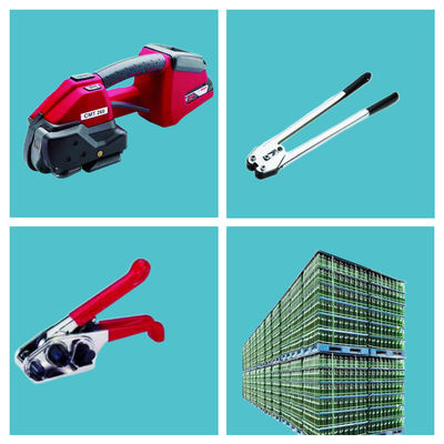 Máquina automática de flejado para embalaje, agrupación, apilado, batería y correa de polipropileno portátil