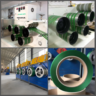 Máquina para fabricar flejes de PET reciclado en escamas Línea de extrusión de empaque de PET