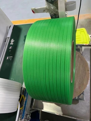 Máquina de fabricación de tiras de PET de alto rendimiento con anchura de 5-19 mm y doblador de doble estación