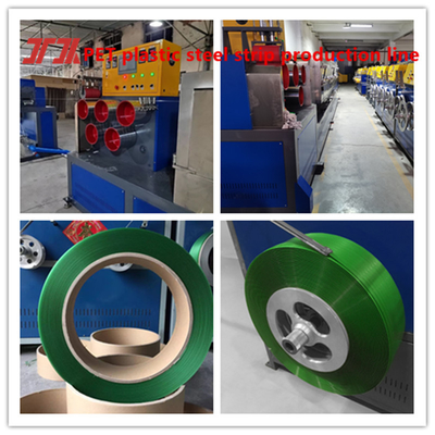 Equipo de producción de cinturones de acero de plástico PET, sistema de control PLC, servo bobinadora 200-600 kg/h