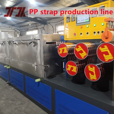 Máquina de extrusión automática de cinta de bobina de PP con sistema de control PLC para toda la línea