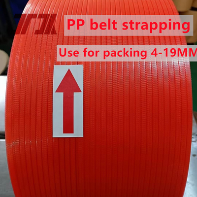 Blanco Rojo Color personalizado Pp Strapping 5-19mm PP Polypropylene Cinturón de embalaje Pallet Strap