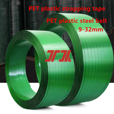 Materiales de embalaje al por mayor Cintas de PET verde Cintas de acero de plástico PET Cintas de productos pesados