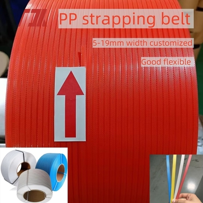 Cinturón de embalaje de banda de plástico de 19 mm y 16 mm para maquinaria de embalaje automática con buena flexibilidad