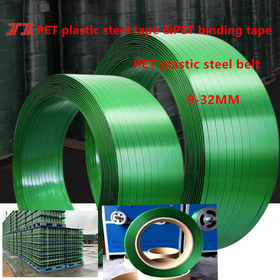 Suministrar cinta de cinta de plástico PET cinta de acero de plástico PET cinta de embalaje de 9-32 mm de ancho