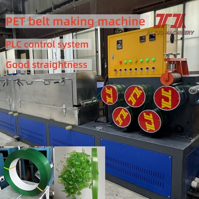 Velocidad de funcionamiento 150-200m/min Máquina de fabricación de tiras de PET Hacer resistencia a alta tensión con sistema de control PLC