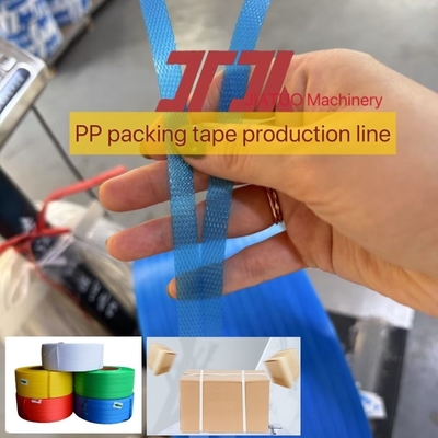 Maquinaria de plástico Línea de producción de cinta de cinta de plástico PP Equipo de cinta de plástico PP con material reciclado 100% de polipropileno PP