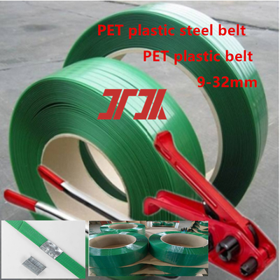 Fabrica mayorista de 9-25mm PET plástico correa PET plástico de acero correa correa de hierro con Aplicable a la máquina de correa neumática