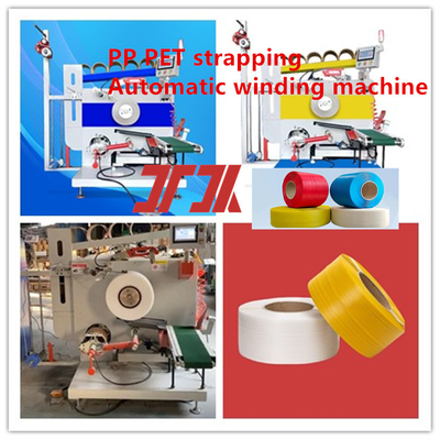 Máquina automática de bobinado servo para fleje de PP PET de 5-19 mm, maquinaria de embalaje automático