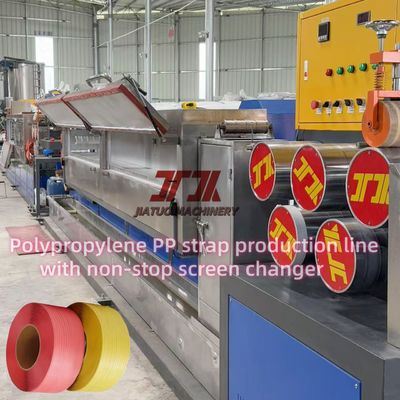 Máquina de extrusión de banda de correa de PP de tornillo único Sistema de alimentación automático Línea de fabricación de banda de correa de PP totalmente automática