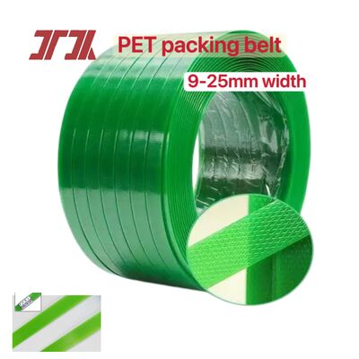 9-25mm PET fleje de embalaje PET fleje de plástico de acero PET fleje de embalaje con trituración de material de botella 100%