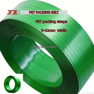 Fleje de PET verde Fleje de embalaje automático de PP PET de 16 mm Fleje de PET para herramientas de flejado automático
