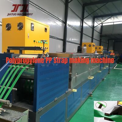 Máquina de fabricación de tiras de PET de 9-32 mm de ancho con material reciclado de PET y capacidad de 220-250 kg/h