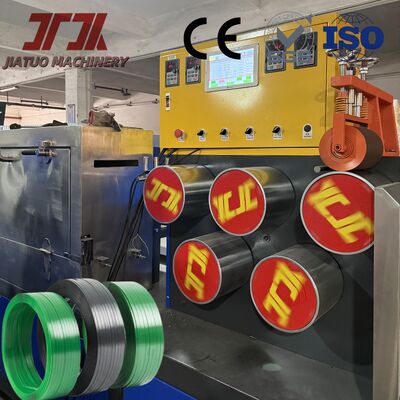 Línea de producción de PET para correas de 9-32 mm, extrusión de escamas de botella reciclada con control PLC
