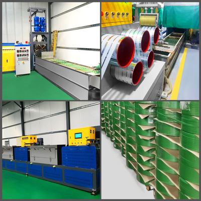 Control PLC 200kg/H Máquina de hacer tiras de plástico PET 200KW Línea de producción de alta velocidad